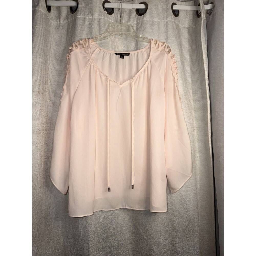 Zac & Rachel Blouse Size XL Longe Sleeve Mesh Lightweight Blouse